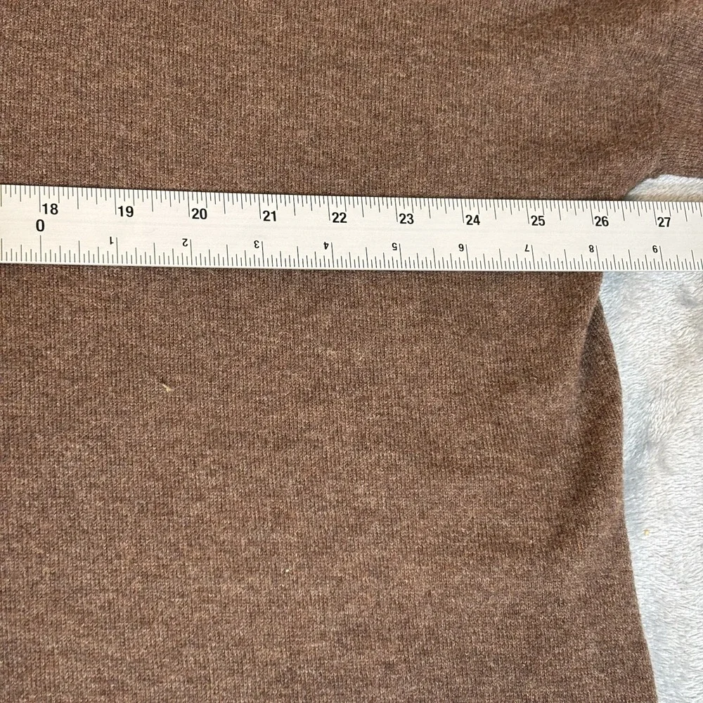 Eddie Bauer XL Chocolate Brown Cotton Nylon Cable Knit Pullover‎ Sweater Casual